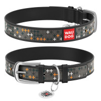 Нашийник WAUDOG Design "Хрестики", чорний