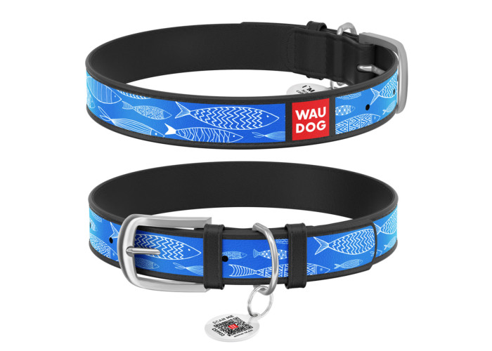 Нашийник WAUDOG Design "Риба", чорний