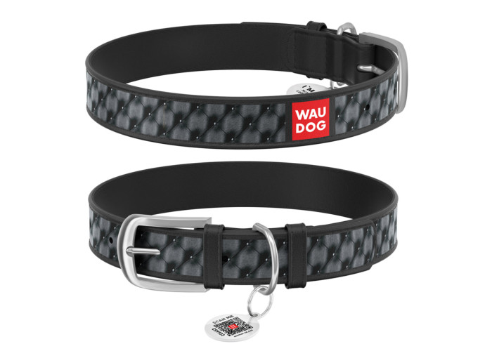 Ошейник WAUDOG Design "Капитоне", черный