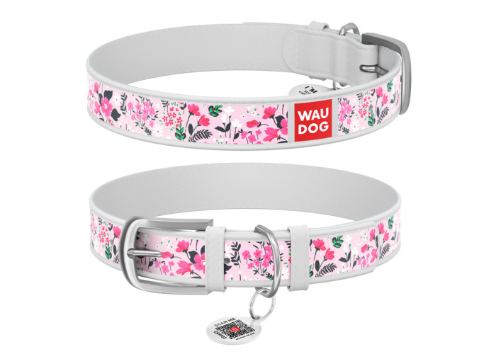 Нашийник WAUDOG Design "Ніжність", білий