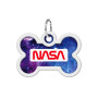 Адресник для собак и котов металлический WAUDOG Smart ID c QR паспортом, NASA21 кость