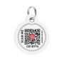 Адресник для собак и котов металлический WAUDOG Smart ID c QR паспортом "Смелость" круг