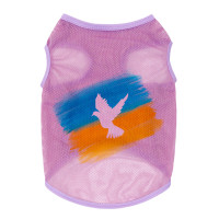 Майка для собак WAUDOG Clothes "Прапор" (сітка), рожевий