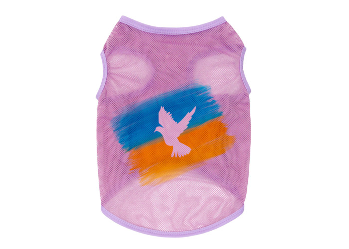 Майка для собак WAUDOG Clothes "Флаг" (сетка), розовый