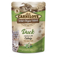 Вологий корм Carnilove cat pouch для котів – з качкою та котячою м'ятою, 85 г