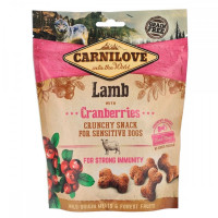 Лакомство для собак Carnilove Dog Crunchy Snack Lamb with Cranberries для укрепления иммунитета у собак – с ягнятиной и клюквой, 200 г