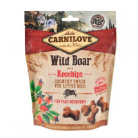 Лакомство для собак Carnilove Dog Crunchy Snack Wild Boar with Rosehips для активных собак для быстрого восстановления – с диким кабаном и шиповником, 200 г