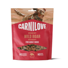 Лакомство хрустящие для собак Carnilove Crunchy Snack Wild Boar with Rosehips для активных собак для быстрого восстановления – с диким кабаном и шиповником, 200 г