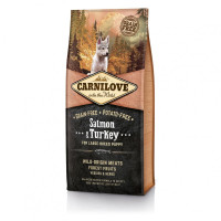 Сухой корм Carnilove Puppy Large Breed Salmon & Turkey для щенков и молодых собак крупных пород, лосось и индейка, 12 кг