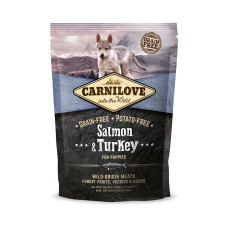 Сухой корм Carnilove Salmon & Turkey для щенков всех пород, лосось и индейка, 1,5 кг