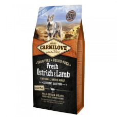 Сухой корм Carnilove Fresh Adult Small Breed Ostrich & Lamb для взрослых собак мелких пород, ягненок и страус, 6 кг