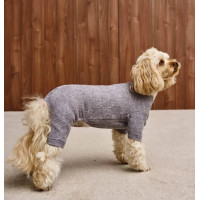 Костюм трикотажный кубики для собак DogsBomba, серый