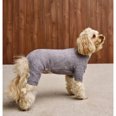Костюм трикотажный кубики для собак DogsBomba, серый