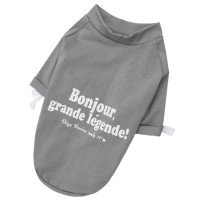 Футболка для собак DogsBomba Bonjour, графітова