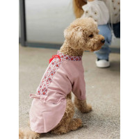 Вышиванка для собак DogsBomba с кисточками, пудра