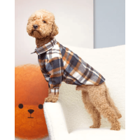 Сорочка картата для собак DogsBomba, мокко