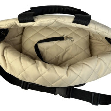 Сумка-автогамак DogsBomba для собак весом до 5 кг, 30*25*29, беж шампань