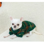 Свитер для собак вязаный DogsBomba Burberry, изумрудный