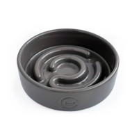 Керамическая миска для медленного кормления Harley and Cho Slow Feeder Graphite, графитовая