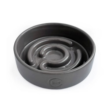 Керамическая миска для медленного кормления Harley and Cho Slow Feeder Graphite, графитовая