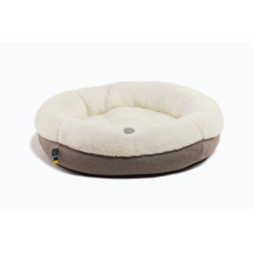 Овальный лежак Bagel Fur Milky