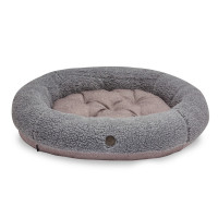 Овальний лежак Bagel Fur Gray