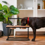 Миски на подставке c регулируемой высотой Lift Natural Wood + Black