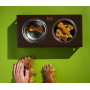 Миски на подставке Lunch Bar Brown wood + Black