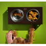Миски на подставке Lunch Bar Brown wood + Black