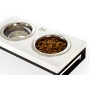 Миски на подставке Lunch Bar White wood + Black