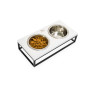 Миски на подставке Lunch Bar White wood + Black