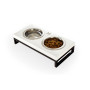 Миски на подставке Lunch Bar White wood + Black