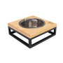 Одна миска на подставке Lunch Bar Natural wood + Black