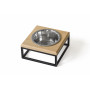 Одна миска на подставке Lunch Bar Natural wood + Black