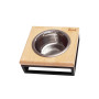 Одна миска на подставке Lunch Bar Natural wood + Black