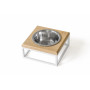 Одна миска на подставке Lunch Bar Natural wood + White