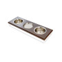 Три миски на подставке Lunch Bar Brown wood + White