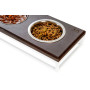 Три миски на подставке Lunch Bar Brown wood + White