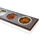 Три миски на подставке Lunch Bar Brown wood + White