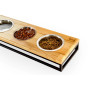 Три миски на подставке Lunch Bar Natural wood + Black