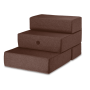 Ступеньки из мебельной рогожки для собак Harley and Cho Tetris Brown, коричневые – double
