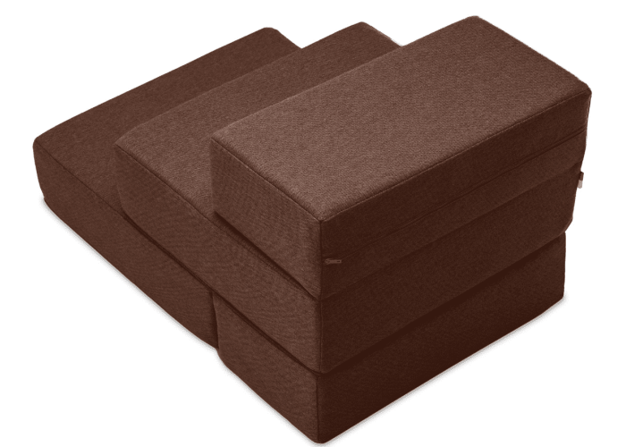 Ступеньки из мебельной рогожки для собак Harley and Cho Tetris Brown, коричневые – double