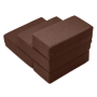Ступеньки из мебельной рогожки для собак Harley and Cho Tetris Brown, коричневые – double