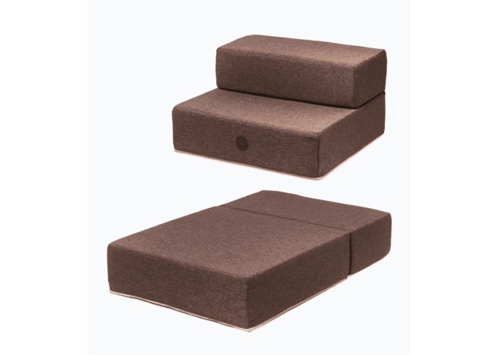 Ступеньки из мебельной рогожки для собак Harley and Cho Tetris Brown, коричневые – double