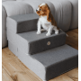 Ступеньки из мебельной рогожки для собак Harley and Cho Tetris Gray Light, светло-серые – double