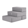 Ступеньки из мебельной рогожки для собак Harley and Cho Tetris Gray Light, светло-серые – double