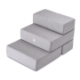 Ступеньки из мебельной рогожки для собак Harley and Cho Tetris Gray Light, светло-серые – double