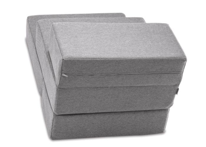Ступеньки из мебельной рогожки для собак Harley and Cho Tetris Gray Light, светло-серые – double