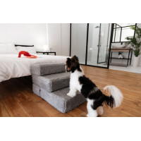 Сходинки для собак Tetris Fur Gray double
