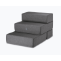Ступеньки из мебельной рогожки для собак Harley and Cho Tetris Gray Dark, темно-серые – double